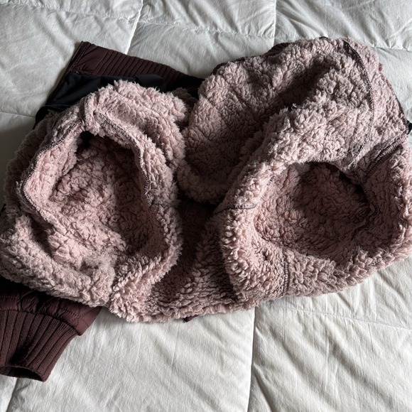 PrAna Diva Bomber Quilted Sherpa Lined Jacket Womens S Brown Wood Outdoor GORP - Picture 13 of 16